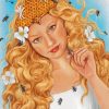 Blonde Woman Bee Diamond Painting