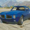 Blue 1970 Firebird Car Diamond Painting