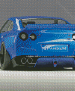 Blue Nissan R35 Sport Car Diamond painting