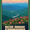 Blue Ridge Mountains Poster Art Diamond Painting