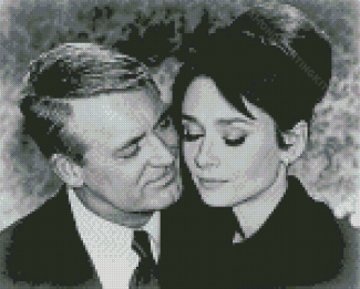 Cary Grant And Audrey Hepburn In Love Diamond Painting
