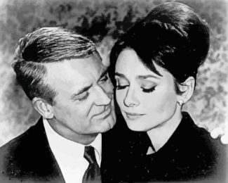 Cary Grant And Audrey Hepburn In Love Diamond Painting