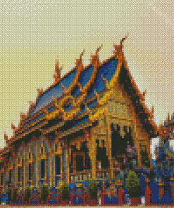 Chiang Rai Blue Temple Thailand Diamond Painting