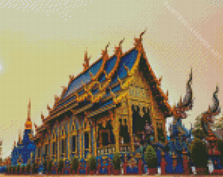 Chiang Rai Blue Temple Thailand Diamond Painting