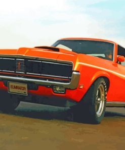 Classic Orange 1972 Cougar Car Diamond Painting