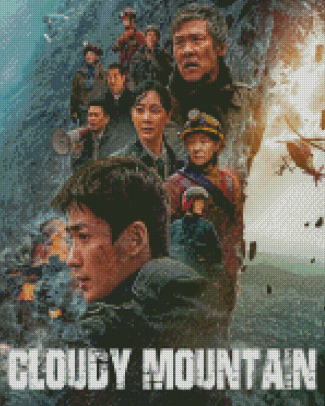 Cloudy Mountain Poster Diamond Painting