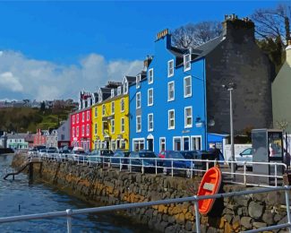 Colorful Seaside Houses In Tobermory Diamond Painting