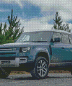 Dark Blue Land Rover Defender Diamond Painting