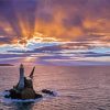 Fastnet Lighthouse Sunset Scene Diamond Painting