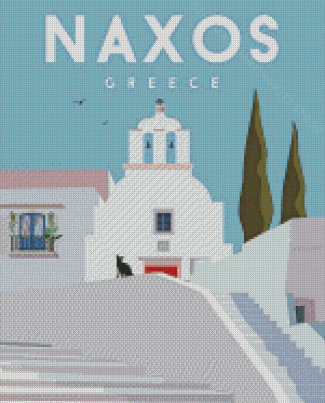 Greece Naxos Poster Diamond Painting