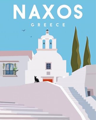 Greece Naxos Poster Diamond Painting