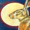 Hare And Full Moon Diamond Painting