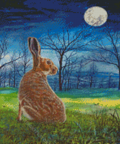 Hare Moon Art Diamond Painting