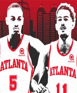 Illustration Atlanta Hawks Players Diamond Painting