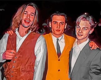 Johnny Deep Leonardo With Brad Pitt Diamond Painting