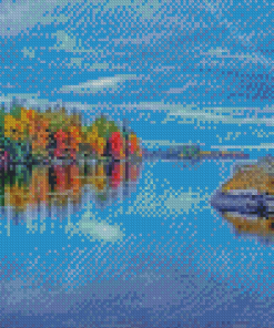 Millinocket Lake Maine Landscape Diamond Painting
