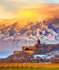 Mount Ararat At Sunset Diamond Painting