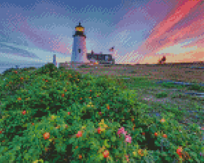 Pemaquid Point Lighthouse In Maine Diamond Painting
