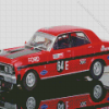 Red Ford Xw Race Car Diamond Painting