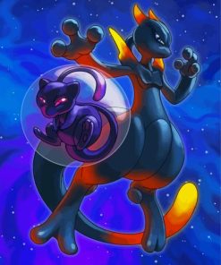 Shadow Mew And Shadow Mewtwo Diamond Painting