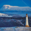 Snowy Ulverston Lighthouse Diamond Painting