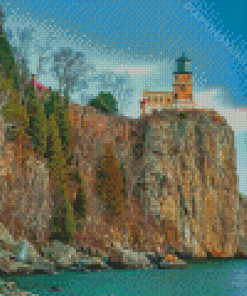 Split Rock Lighthouse Minnesota Diamond Painting