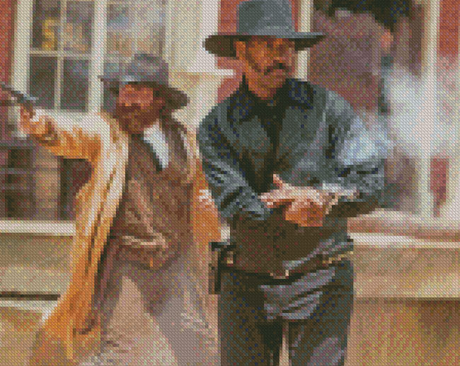 The Magnificent Seven Characters With Guns Diamond Painting