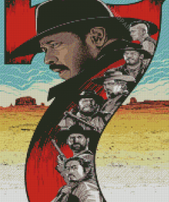 The Magnificent Seven Movie Poster Art Diamond Painting