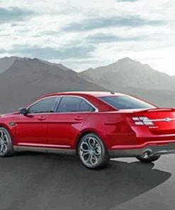 The Red Ford Taurus Car Diamond Painting