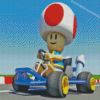 Toad Mario Kart Game Diamond Painting