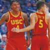 USC Trojans Basketball Players Diamond Painting