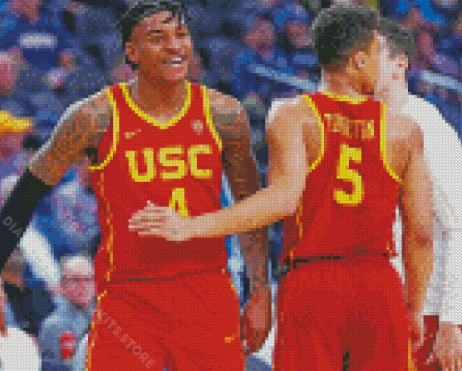 USC Trojans Basketball Players Diamond Painting