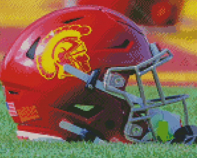USC Trojans Football Helmet Diamond Painting