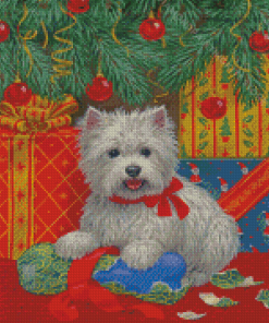 Westie Christmas Art Diamond Painting