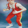 Young Dan Gable Wrestler Diamond Painting