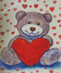 Aesthetic Bear Of Love Diamond Painting