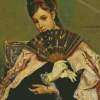 Aesthetic Woman With Fan Diamond Painting