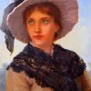 Aesthetic Woman With Hat Diamond Painting