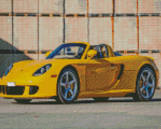 Aesthetic Yellow Porsche Diamond Painting