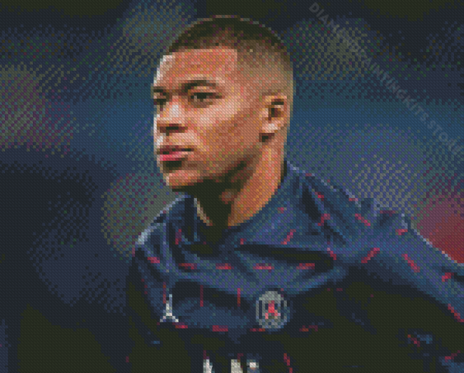 The Footballer Mbappé Paris St Germain Diamond Painting