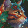 Aesthetic Christmas Cat Diamond Painting