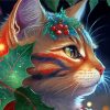 Aesthetic Christmas Cat Diamond Painting