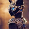 Aesthetic Warrior Black Cat Diamond Painting