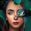 Aesthetic Woman And Bird Diamond Painting