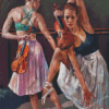 Ballerinas And Violin Diamond Painting