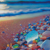 Tropical Beach Stones Diamond Painting