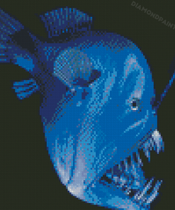 Blue Anglerfish Diamond Painting