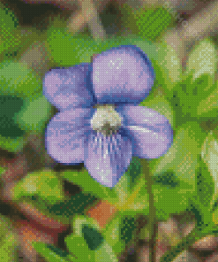 Blue Violet Flower Diamond Painting