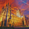 Canterbury Cathedral At Sunset Diamond Painting