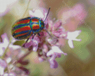 Colorful Christmas Beetle Diamond Painting